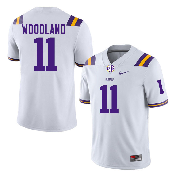 #11 PJ Woodland LSU Tigers Jersey,Louisiana State University Tigers Football Jersey-White